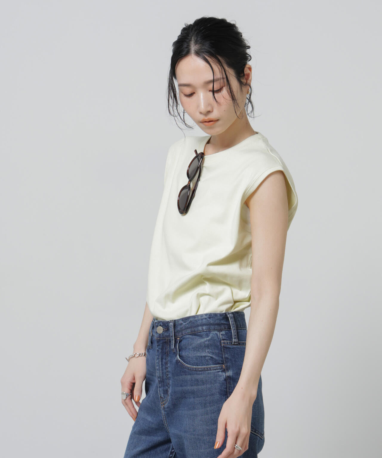 Anti Soaked(R) 汗染み防止カラフルノースリTシャツ 6696124307