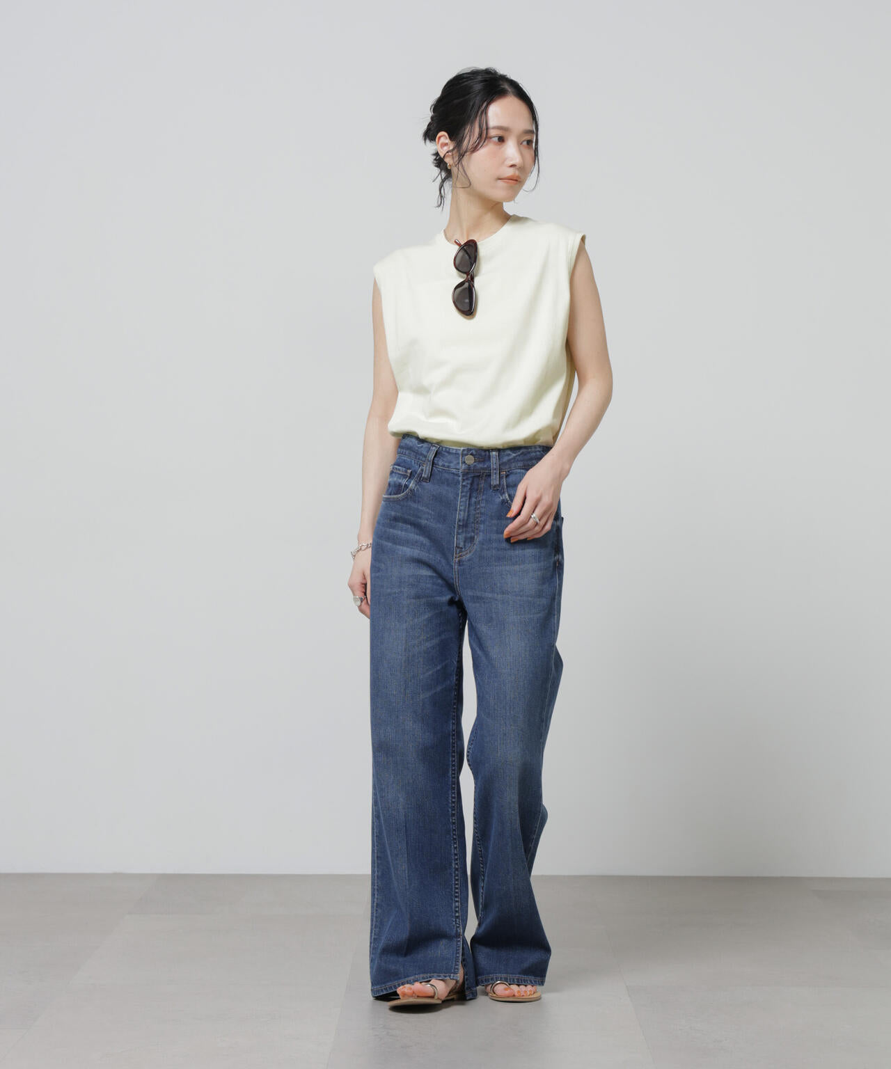 Anti Soaked(R) 汗染み防止カラフルノースリTシャツ 6696124307