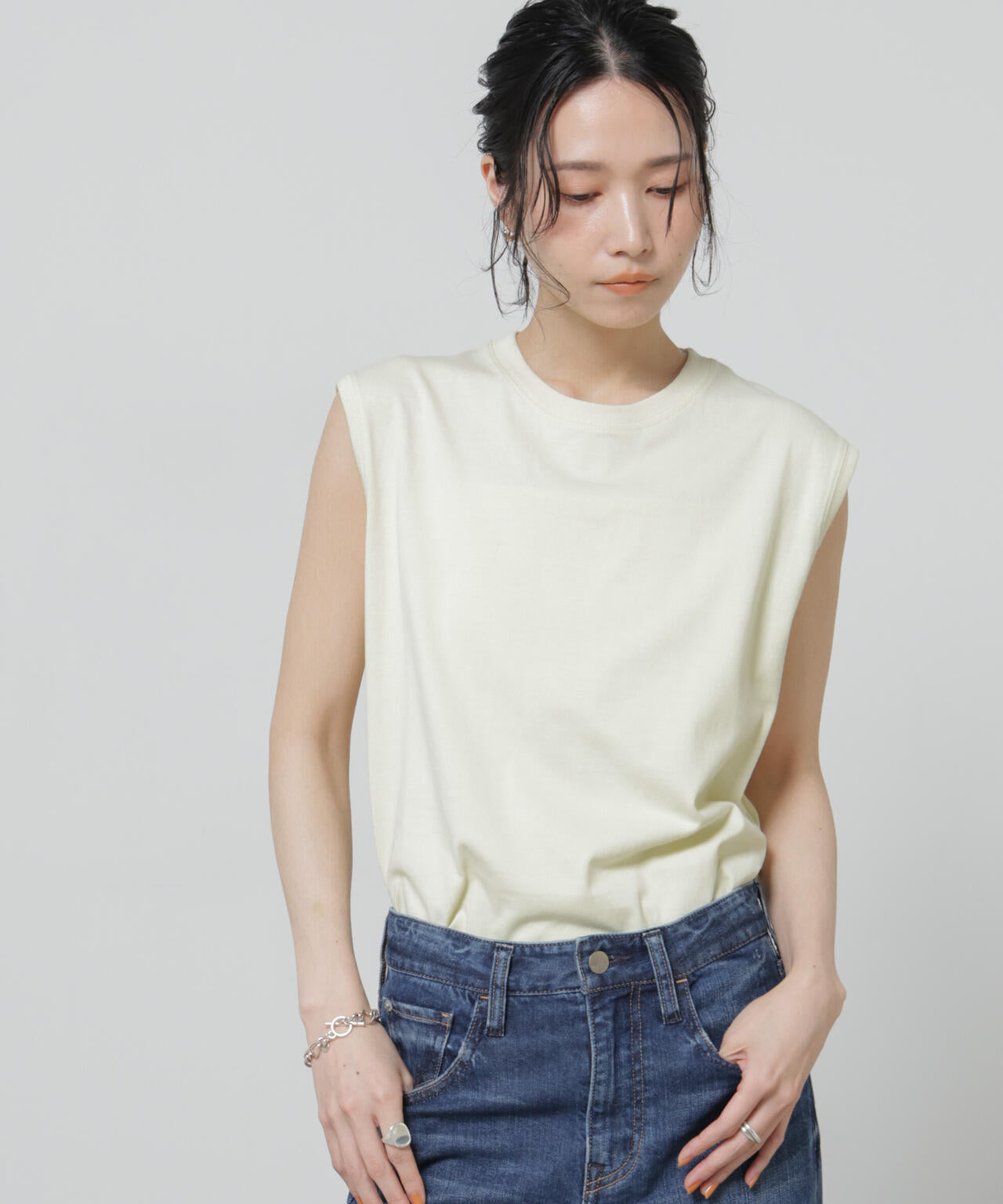 Anti Soaked(R) 汗染み防止カラフルノースリTシャツ 6696124307