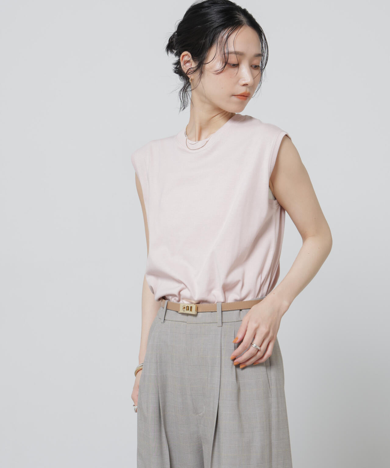 Anti Soaked(R) 汗染み防止カラフルノースリTシャツ 6696124307