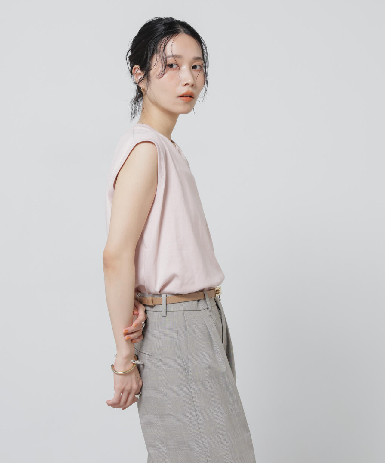 Anti Soaked(R) 汗染み防止カラフルノースリTシャツ 6696124307