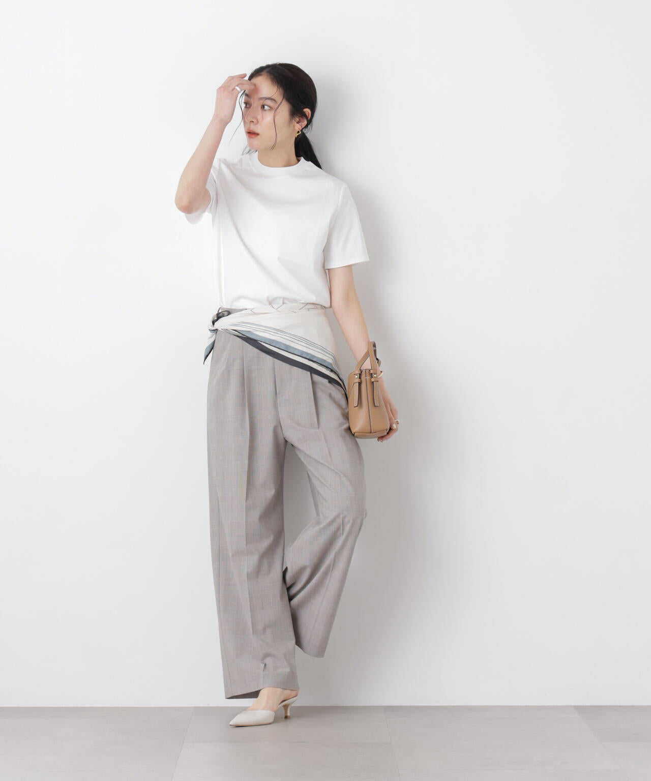 DressT/シルケットスムースモックネックTシャツ 6696124309