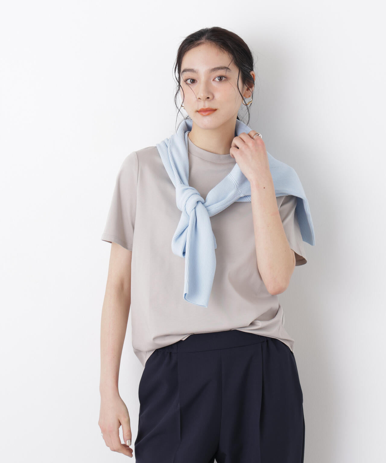 DressT/シルケットスムースモックネックTシャツ 6696124309