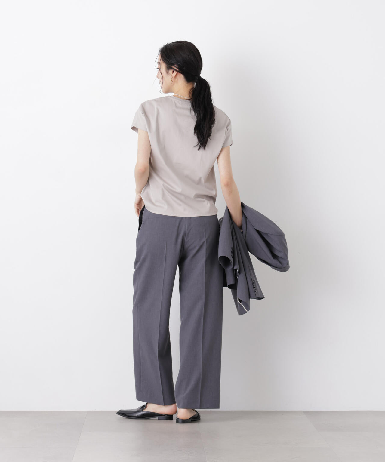 DressT/シルケットスムースVネックソフトドルマンTシャツ 6696124310