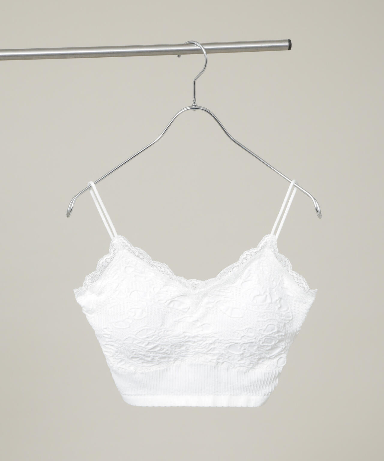 レースジャガードカップ取り外しクロップドキャミソール 6696124315