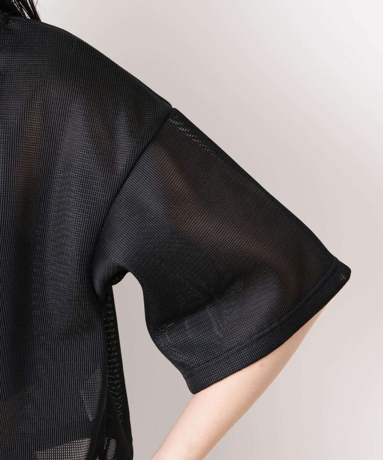 「STEVELOUR」シアーメッシュショートトップス(セットアップ可) 6696124319