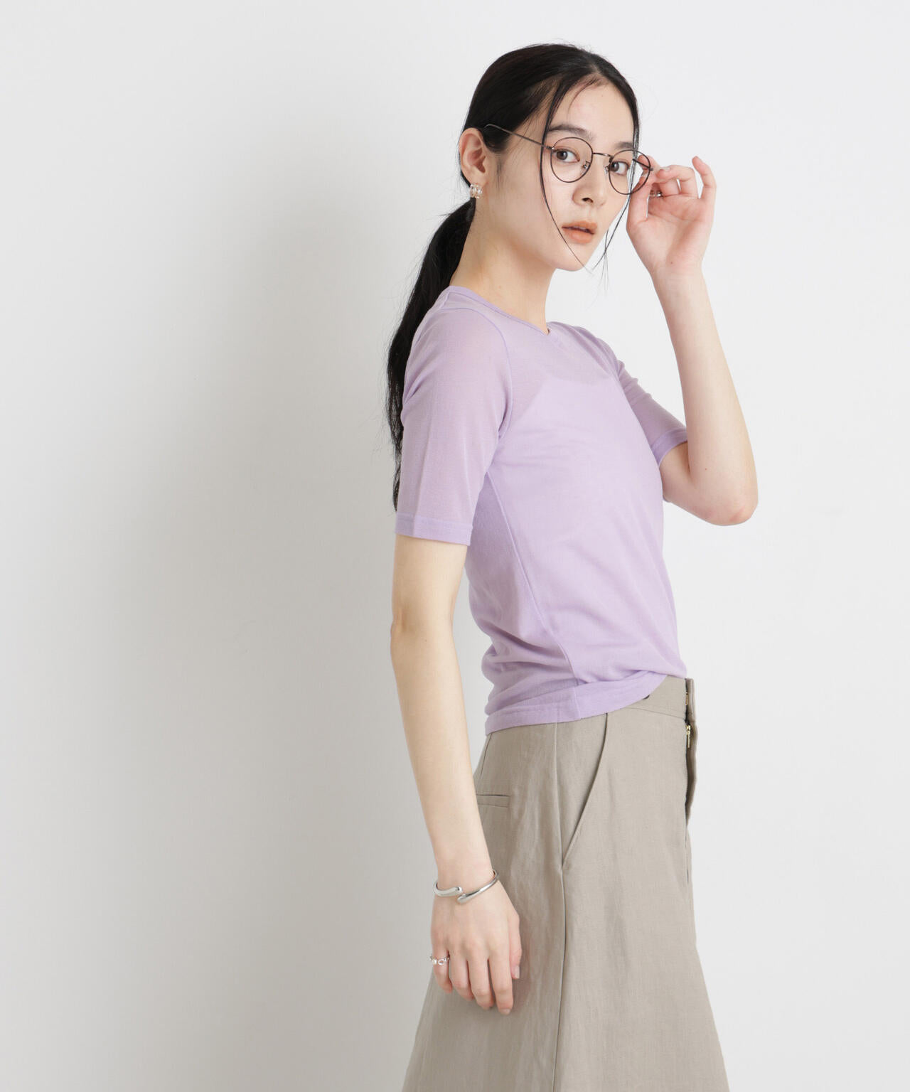 シアーツイストフライスTシャツ 6696124320