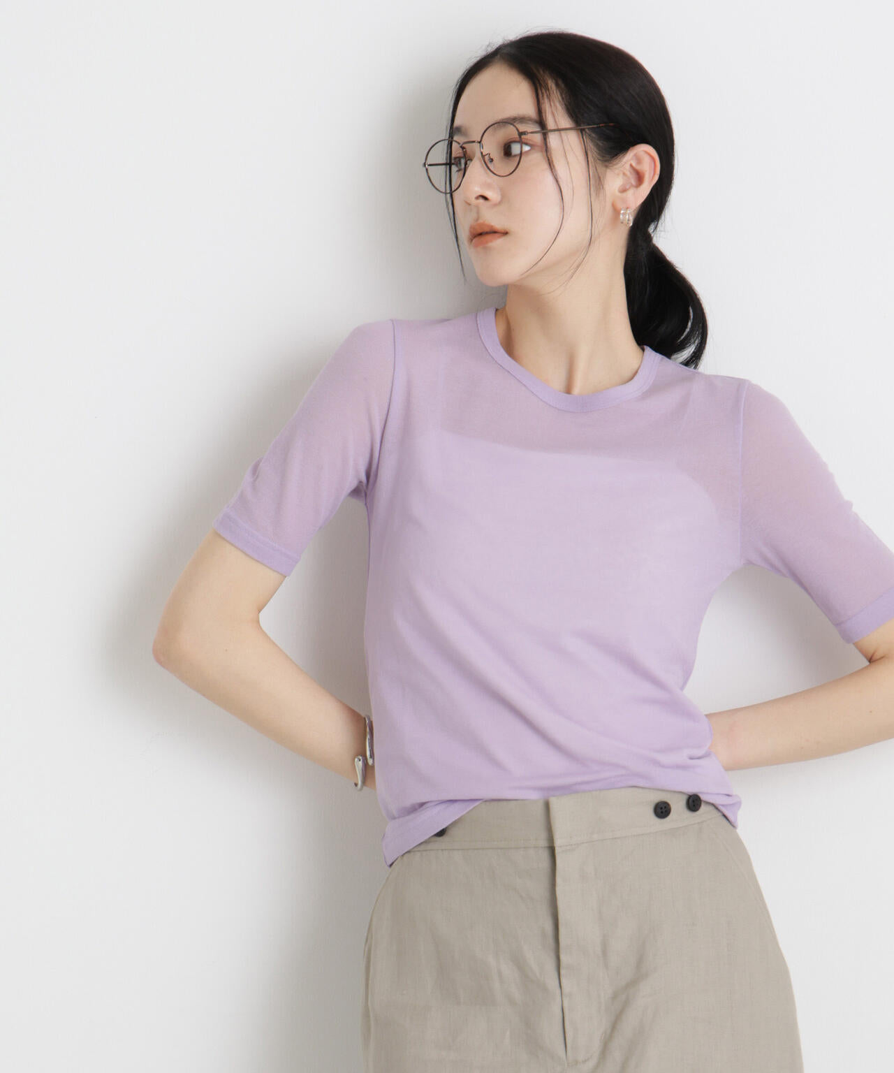 シアーツイストフライスTシャツ 6696124320