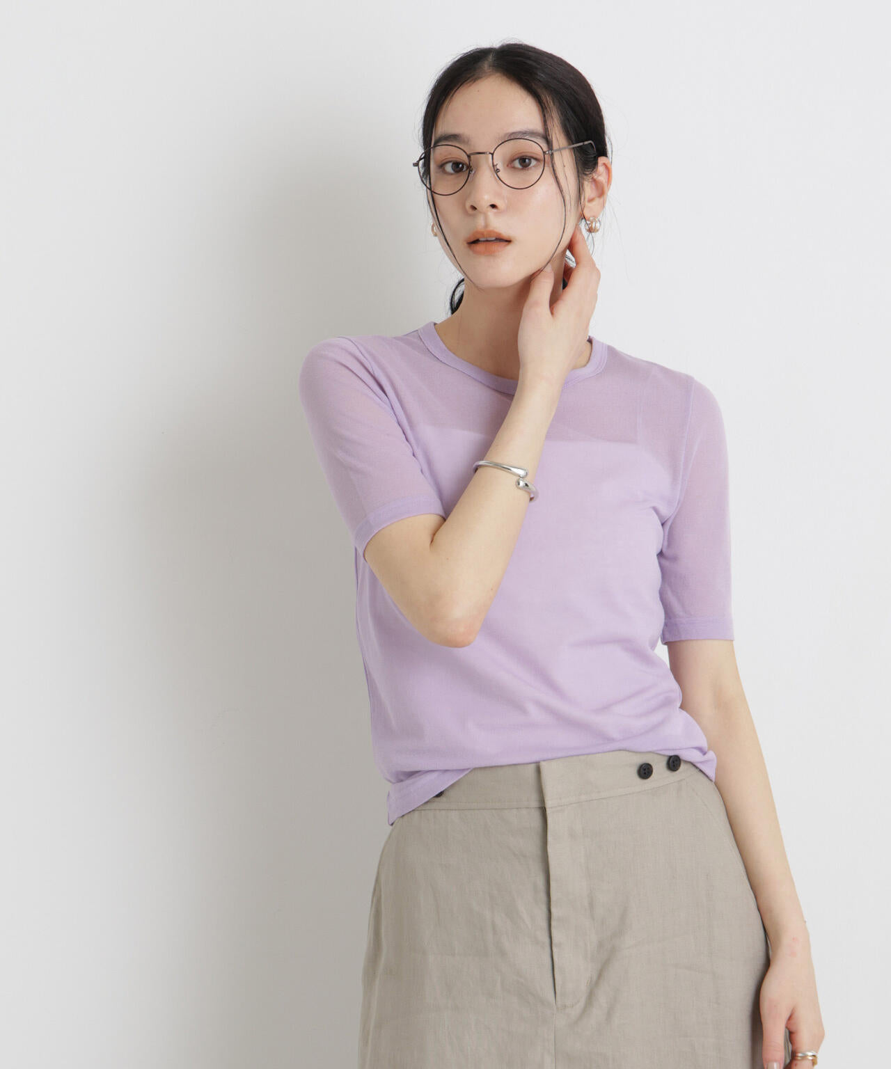 シアーツイストフライスTシャツ 6696124320