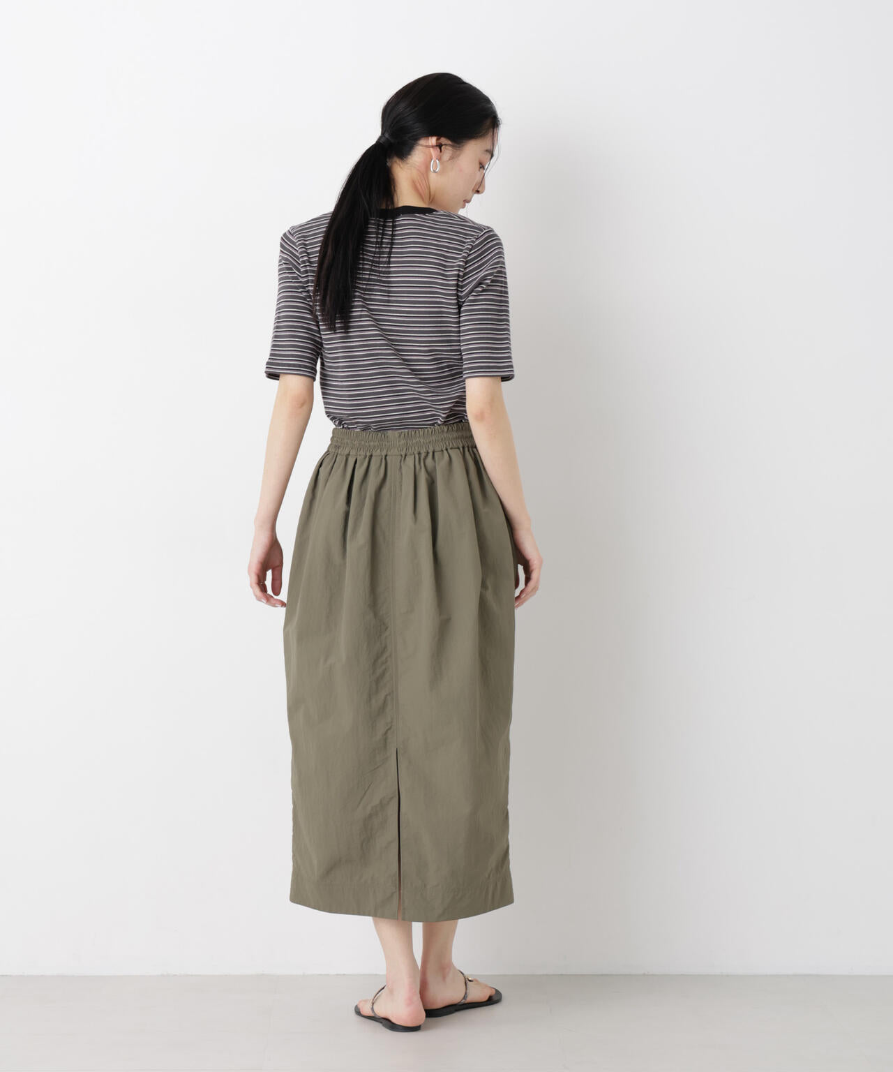 ボーダーテレコヘンリーネックTシャツ 6696124322