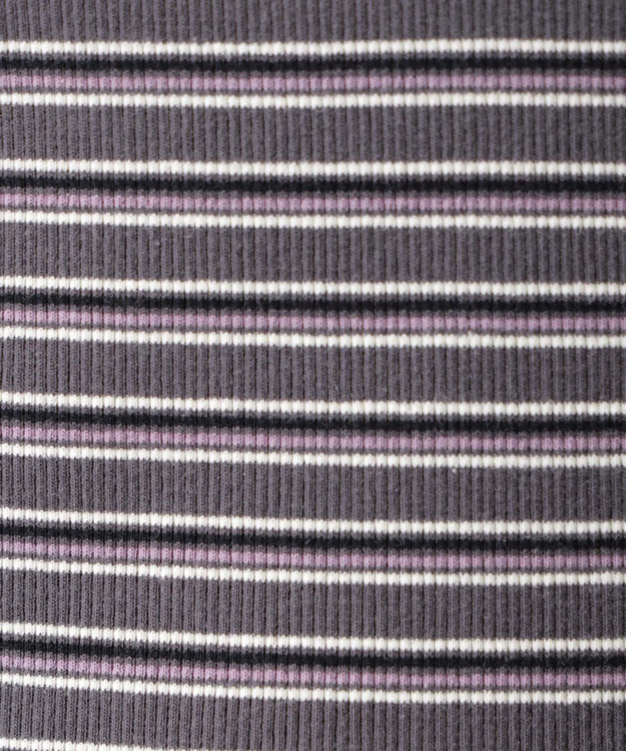 ボーダーテレコヘンリーネックTシャツ 6696124322