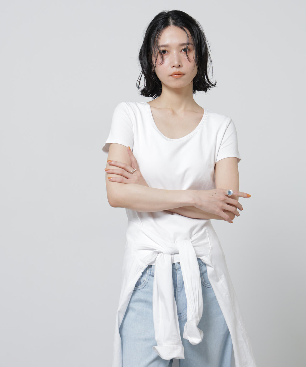 Anti Soaked(R) 汗染み防止カップ付きTシャツ 6696124324