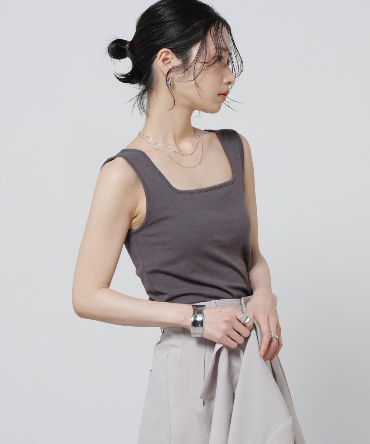 Anti Soaked(R) 汗染み防止カップ付きタンクトップ 6696124325