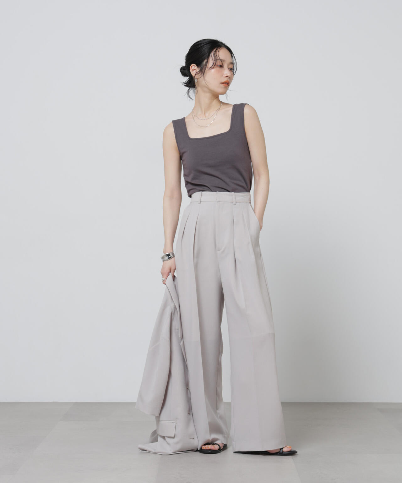 Anti Soaked(R) 汗染み防止カップ付きタンクトップ 6696124325