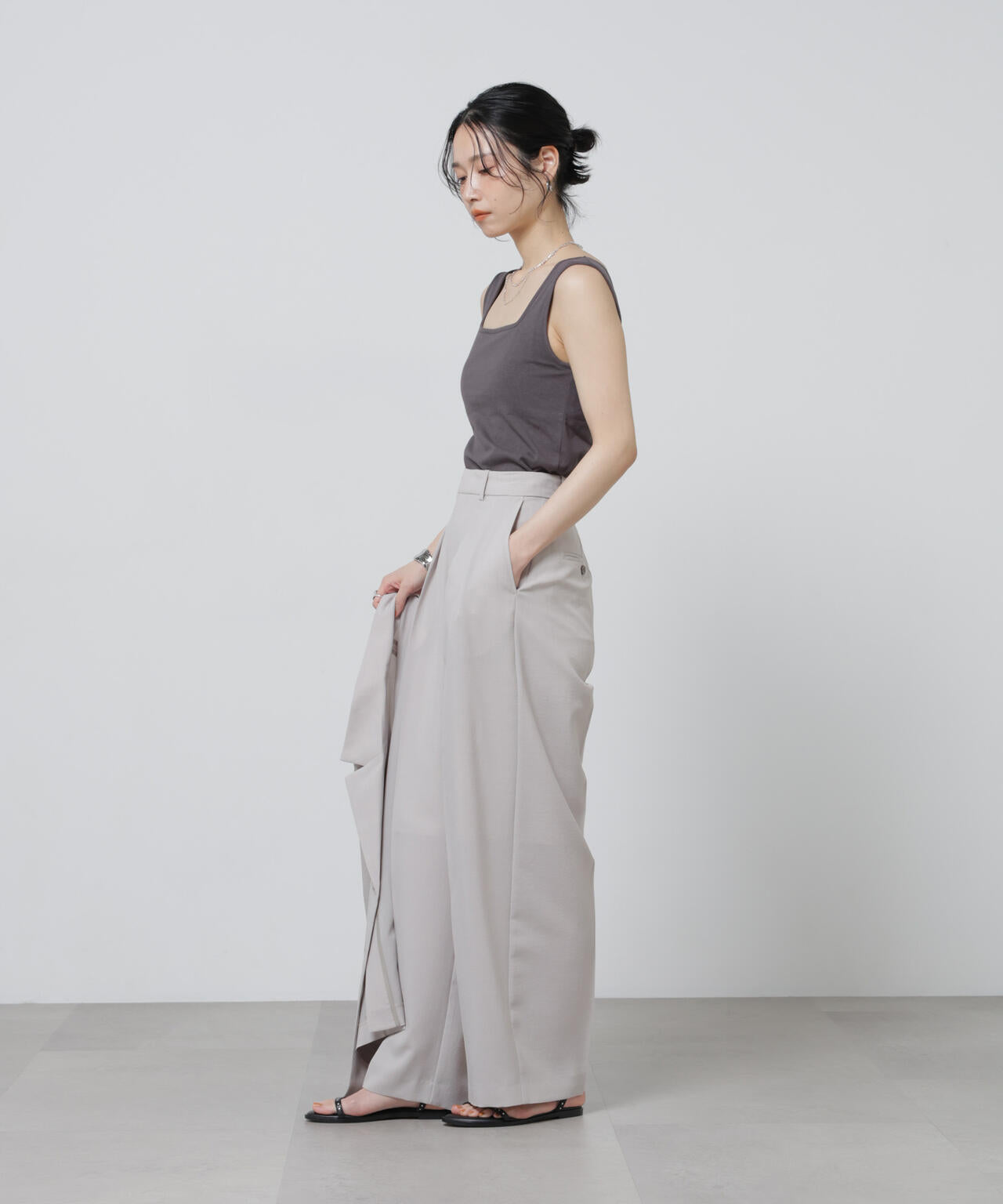 Anti Soaked(R) 汗染み防止カップ付きタンクトップ 6696124325