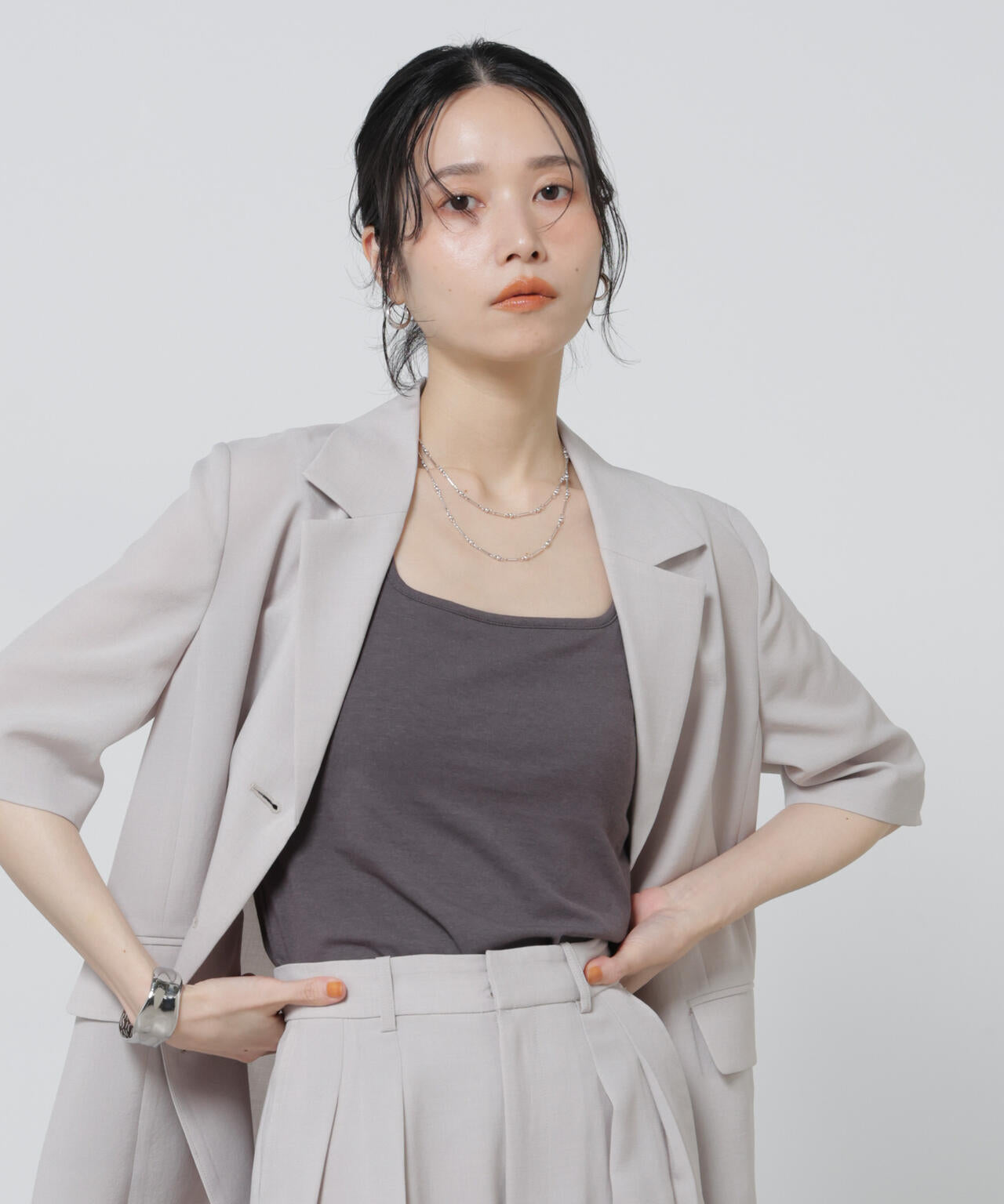 Anti Soaked(R) 汗染み防止カップ付きタンクトップ 6696124325