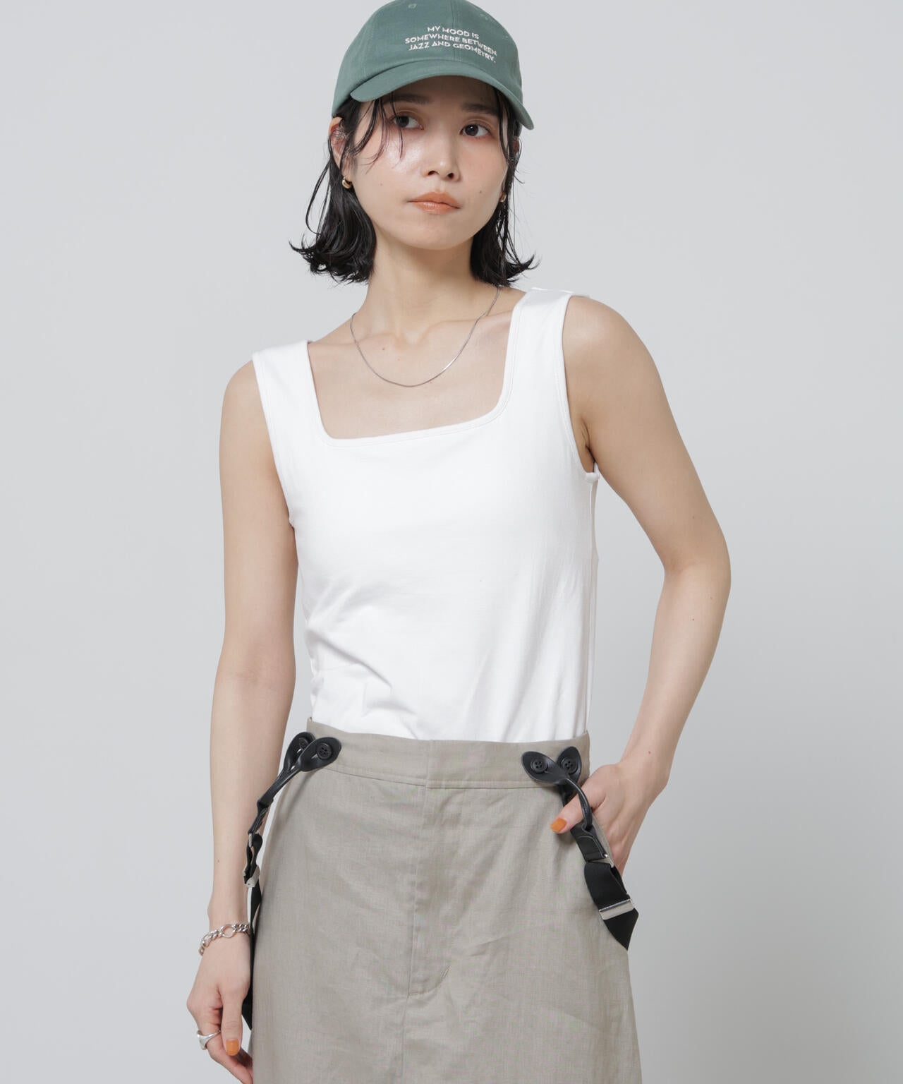 Anti Soaked(R) 汗染み防止カップ付きタンクトップ 6696124325