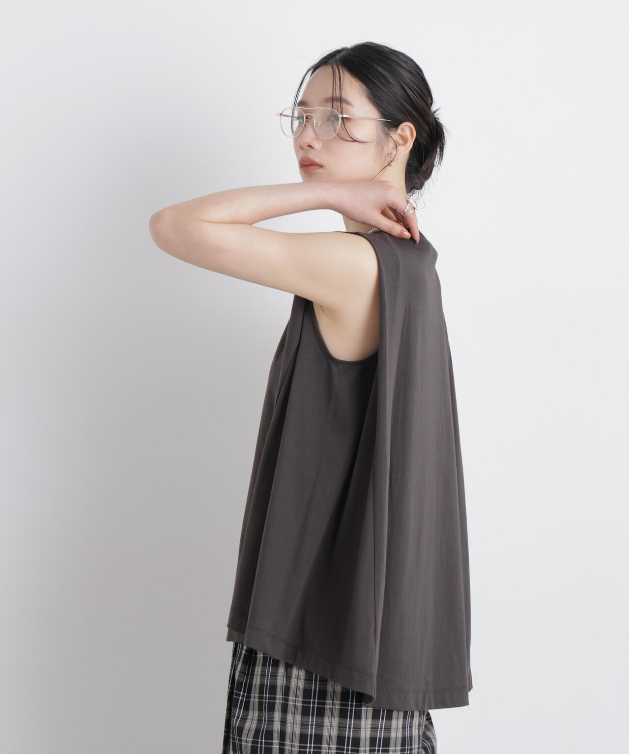 NANOFINE ボックスフレアカットトップス 6696124335