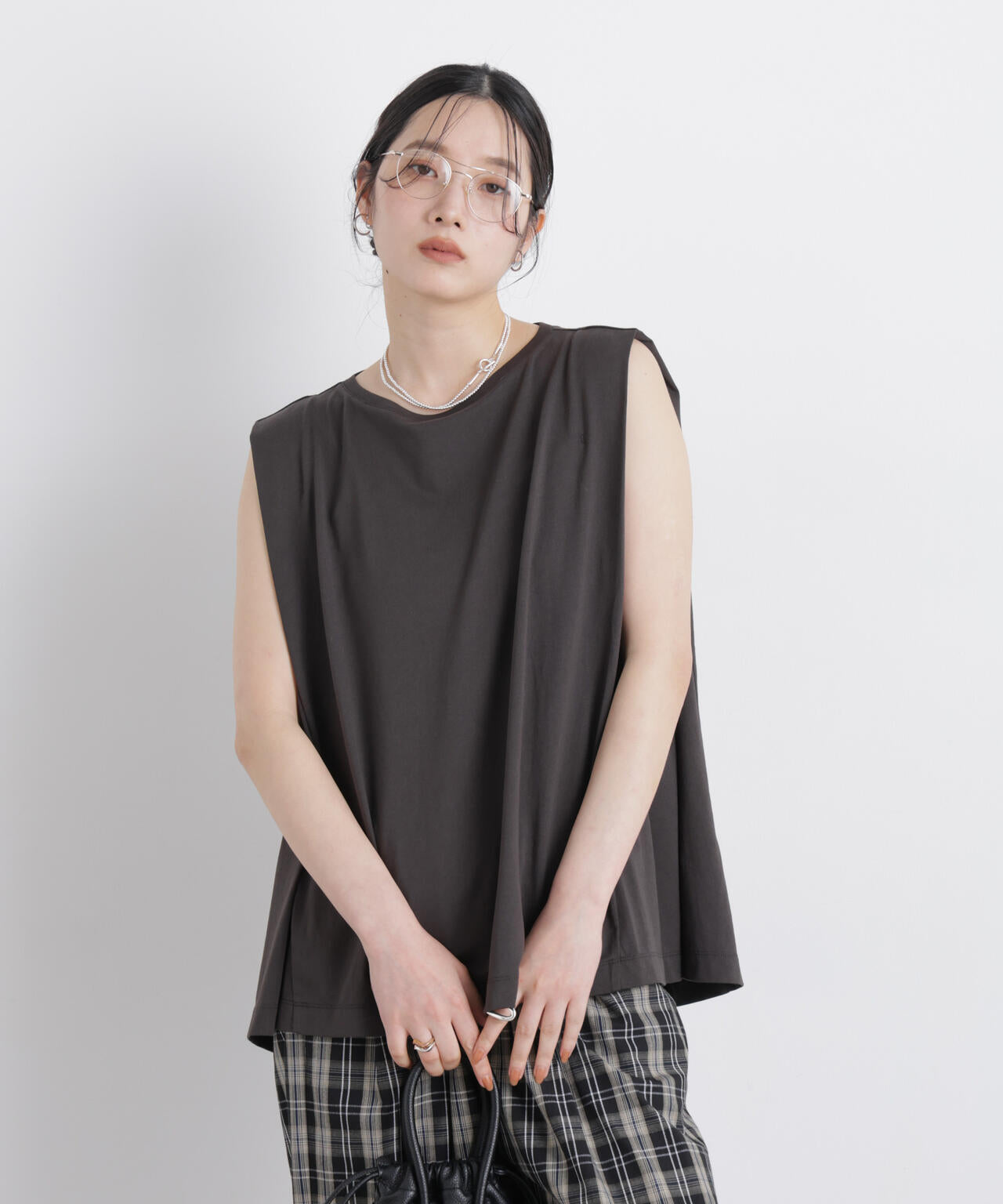 NANOFINE ボックスフレアカットトップス 6696124335