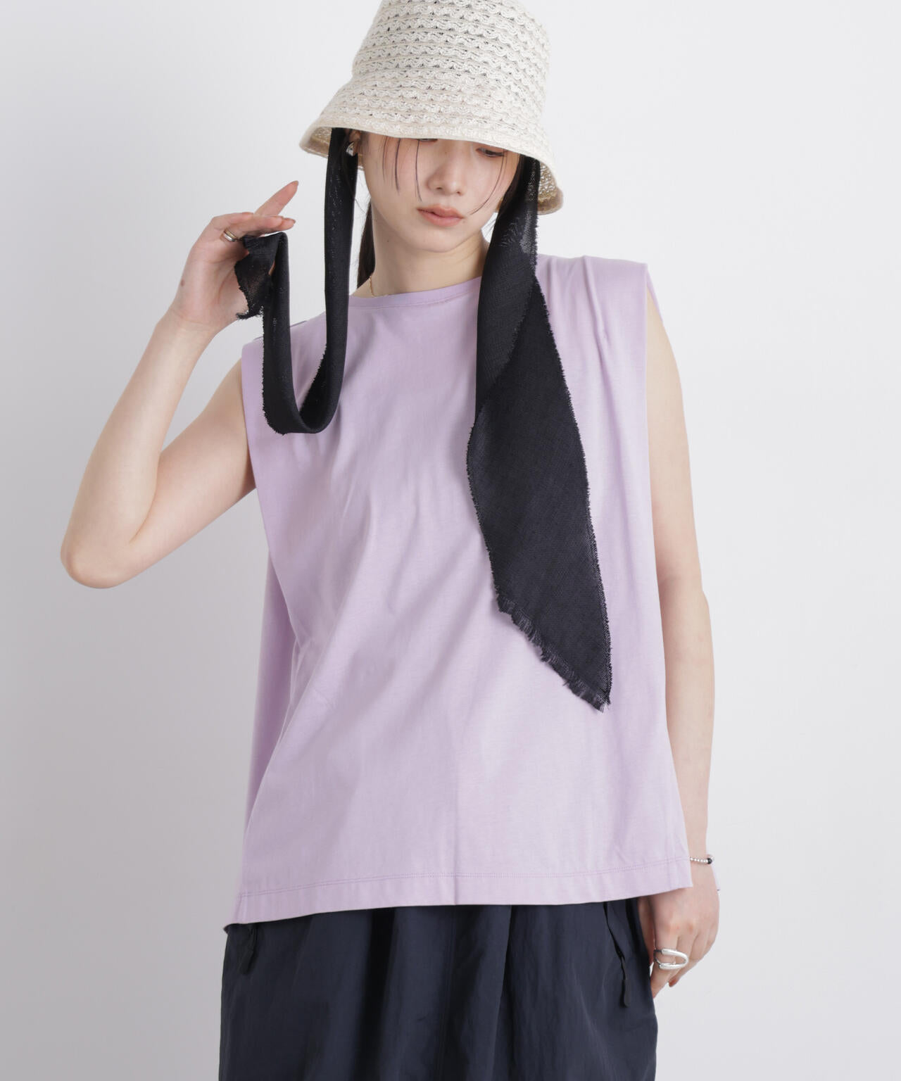 ナギサさん専用☆パーフェクトフォームトップス☆Mサイズ☆新品未使用品 NANOFINE ボックス フレア カット トップス