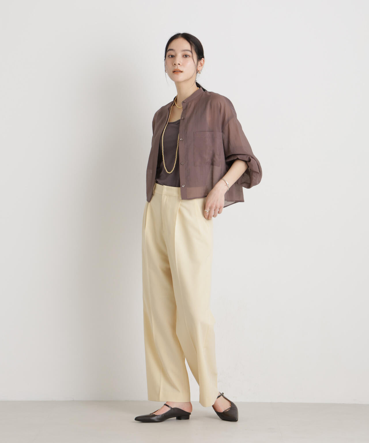 【GRACETEC】ライトファンクションタックセミワイドパンツ 6696127308