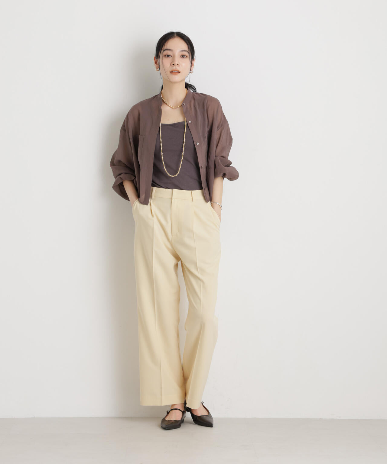 【GRACETEC】ライトファンクションタックセミワイドパンツ 6696127308