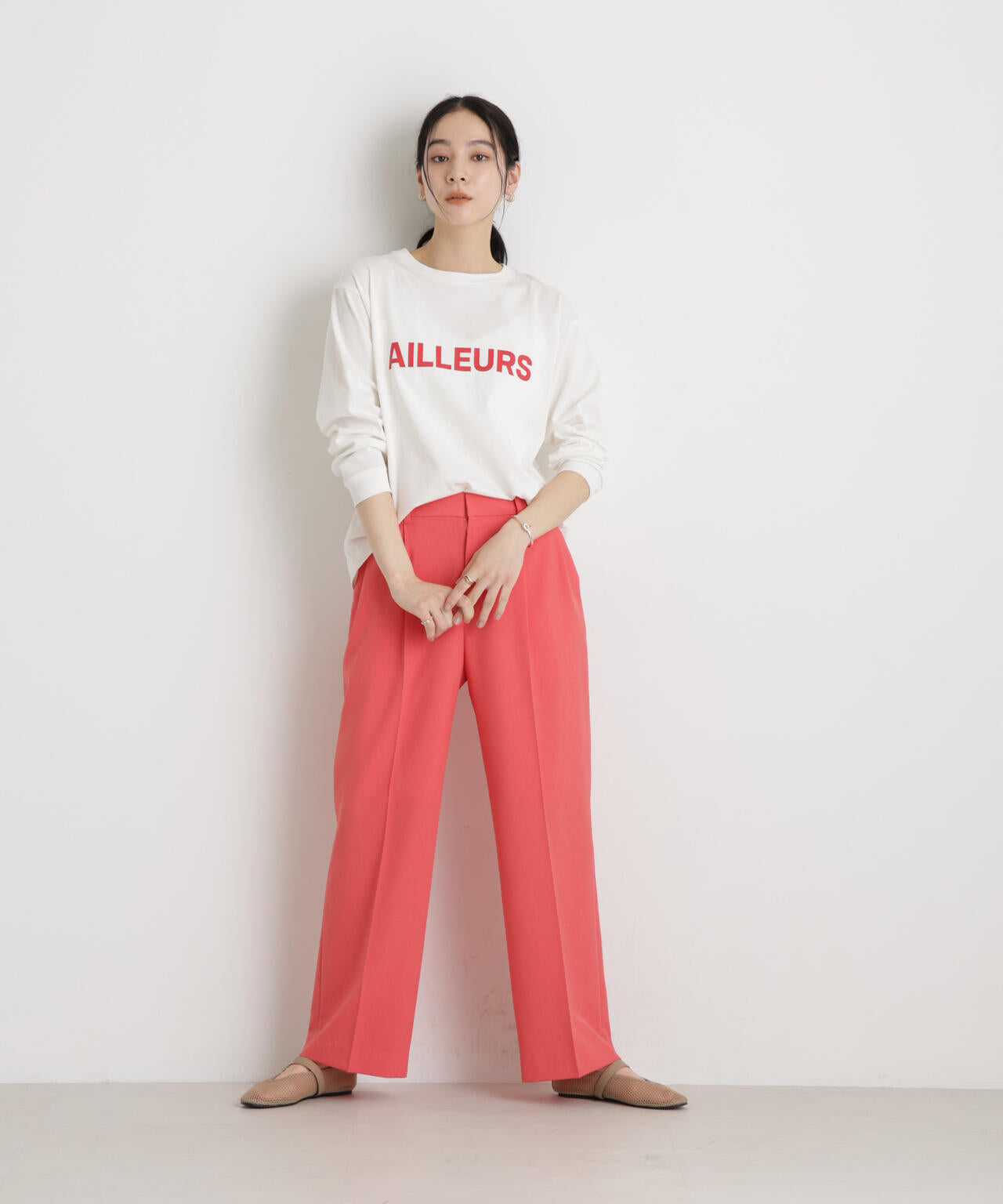 【GRACETEC】ライトファンクションタックセミワイドパンツ 6696127308