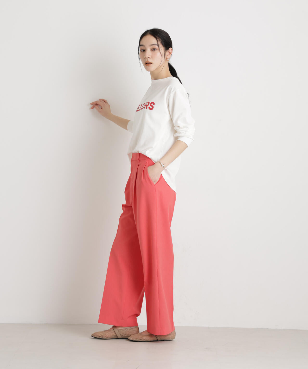 【GRACETEC】ライトファンクションタックセミワイドパンツ 6696127308