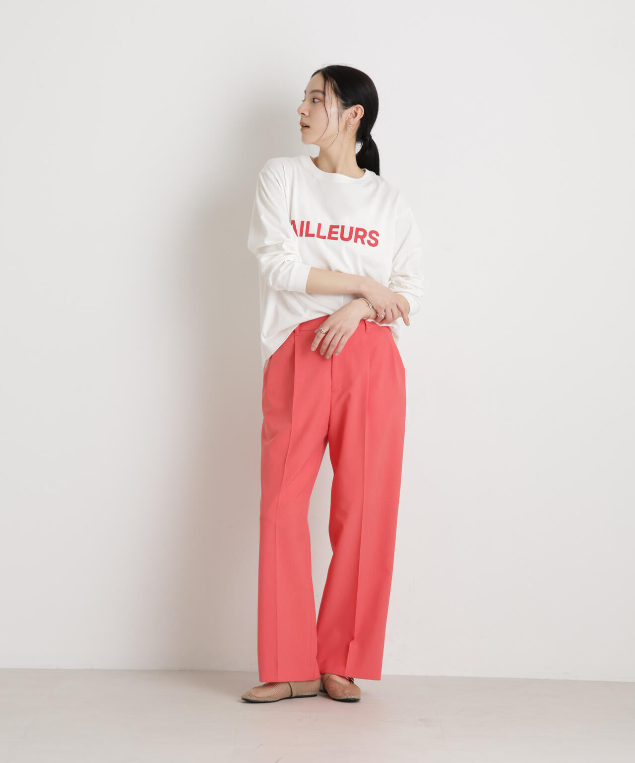 【GRACETEC】ライトファンクションタックセミワイドパンツ 6696127308