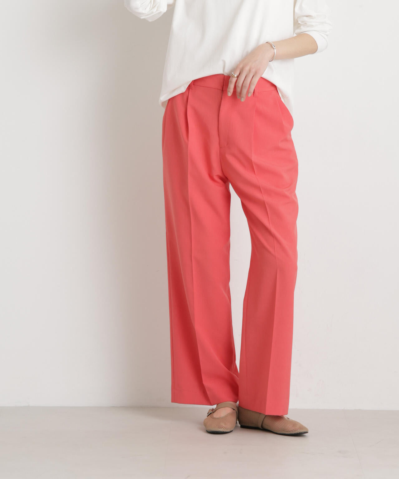 【GRACETEC】ライトファンクションタックセミワイドパンツ 6696127308