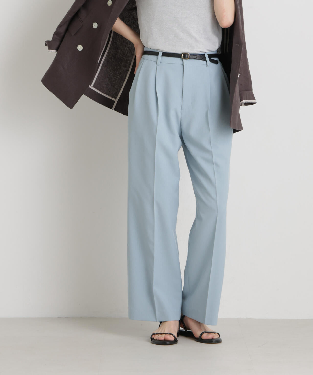 【GRACETEC】ライトファンクションタックセミワイドパンツ 6696127308