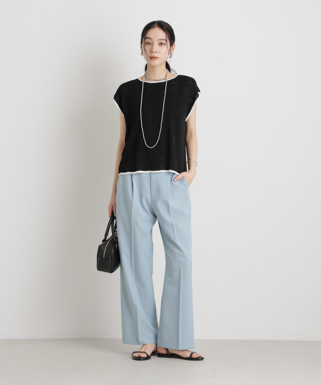 【GRACETEC】ライトファンクションタックセミワイドパンツ 6696127308