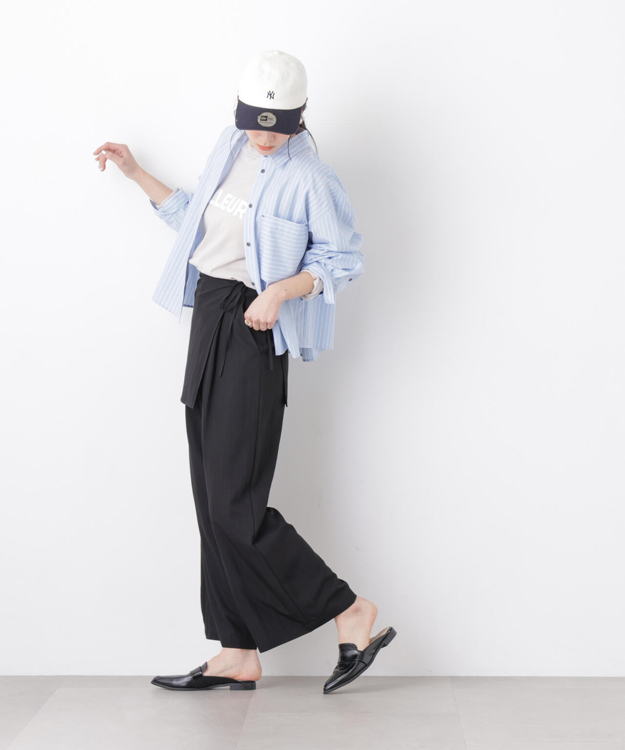 スカーフセットタックワイドパンツ 6696127311