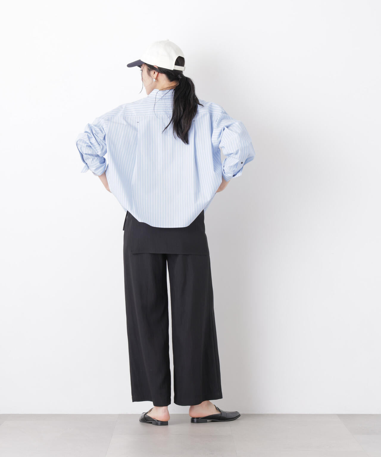 スカーフセットタックワイドパンツ 6696127311
