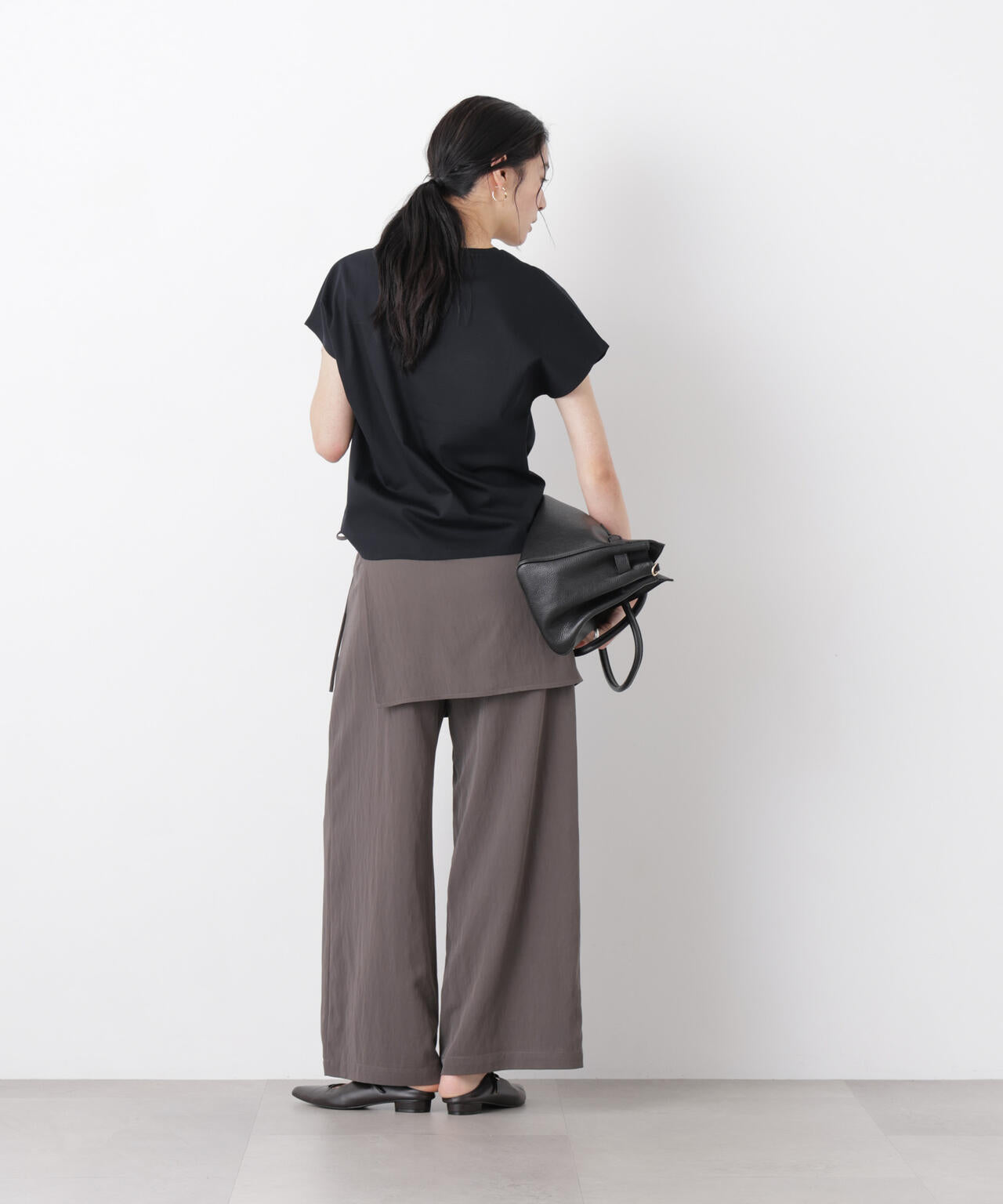 スカーフセットタックワイドパンツ 6696127311