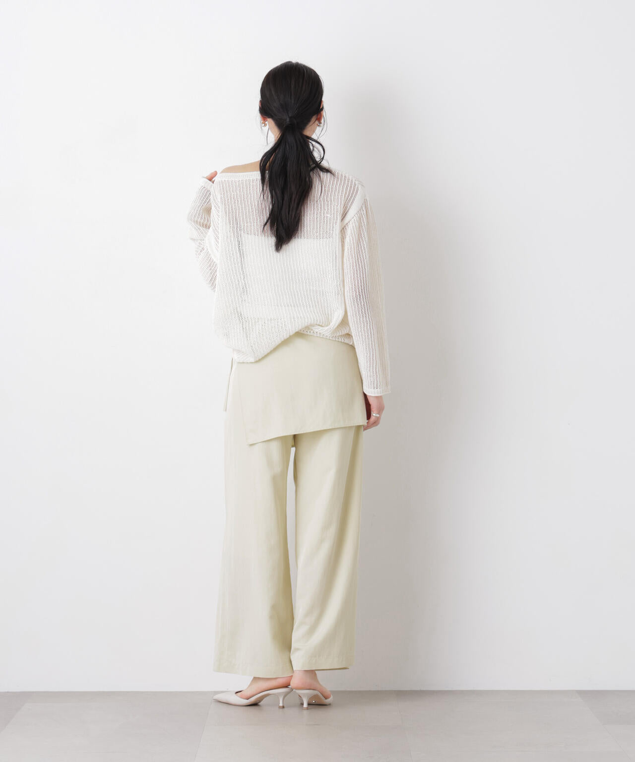 スカーフセットタックワイドパンツ 6696127311