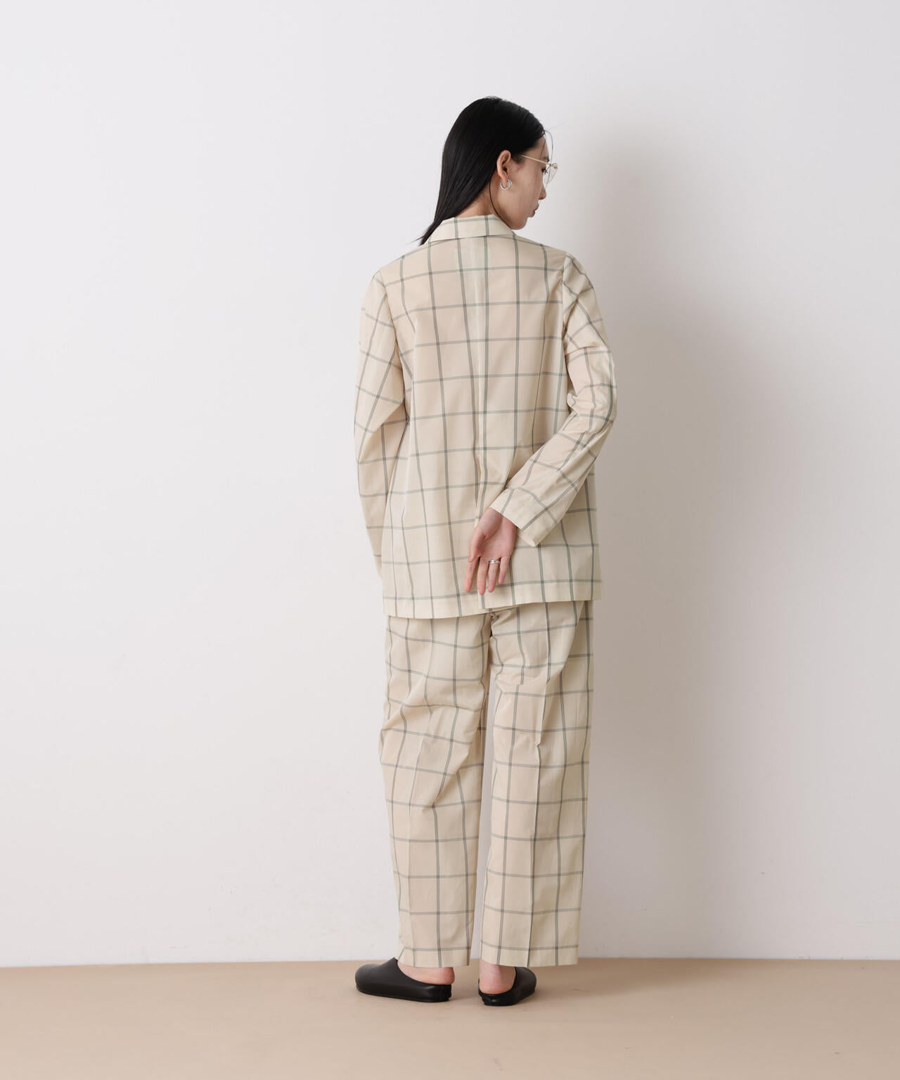 「STEVELOUR」オーガンチェックタックパンツ(セットアップ可) 6696127315