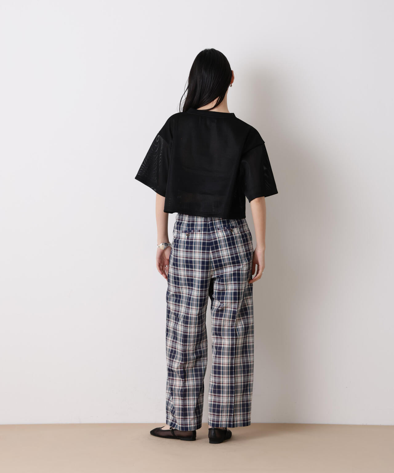 「STEVELOUR」オーガンチェックタックパンツ(セットアップ可) 6696127315