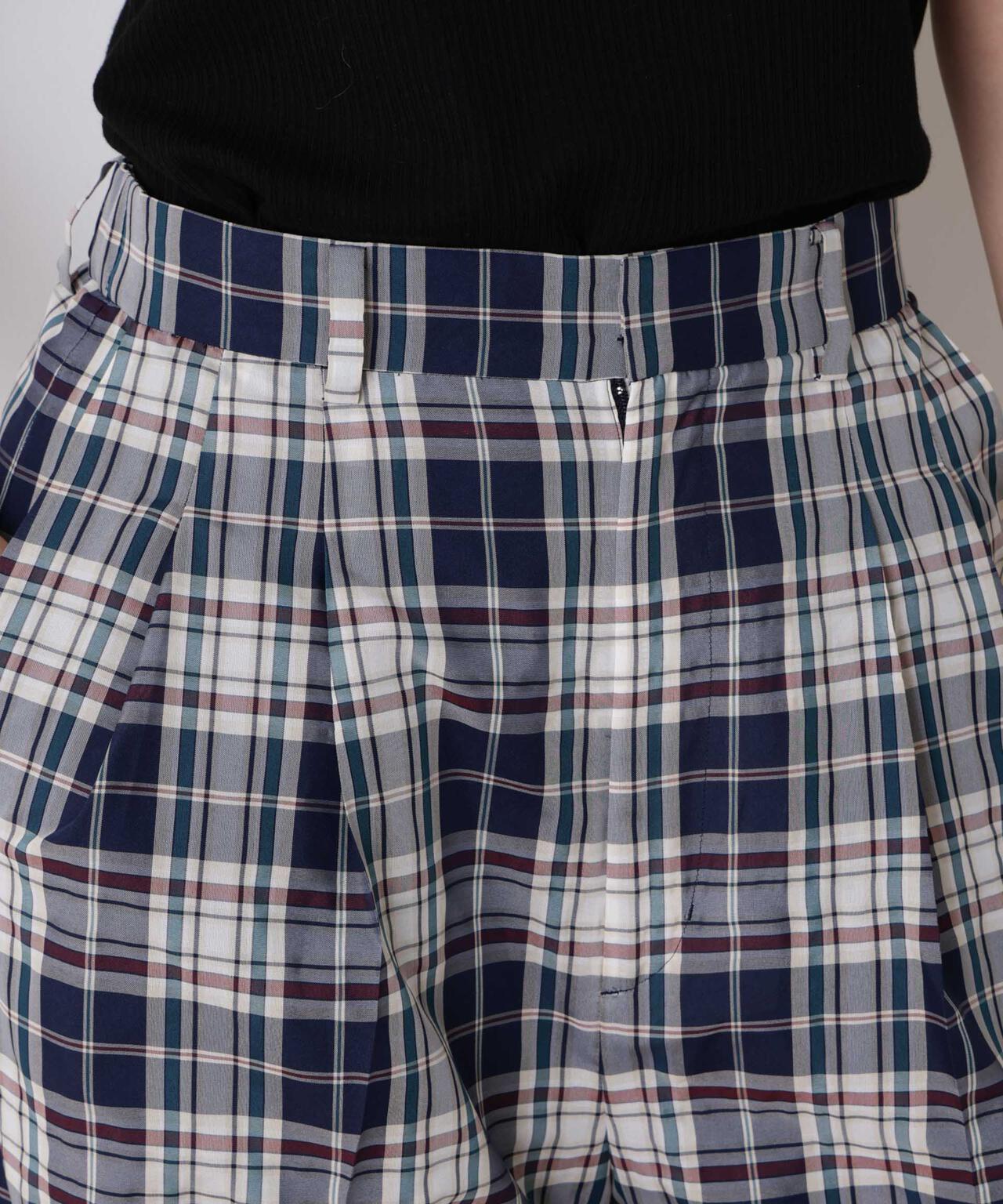 「STEVELOUR」オーガンチェックタックパンツ(セットアップ可) 6696127315