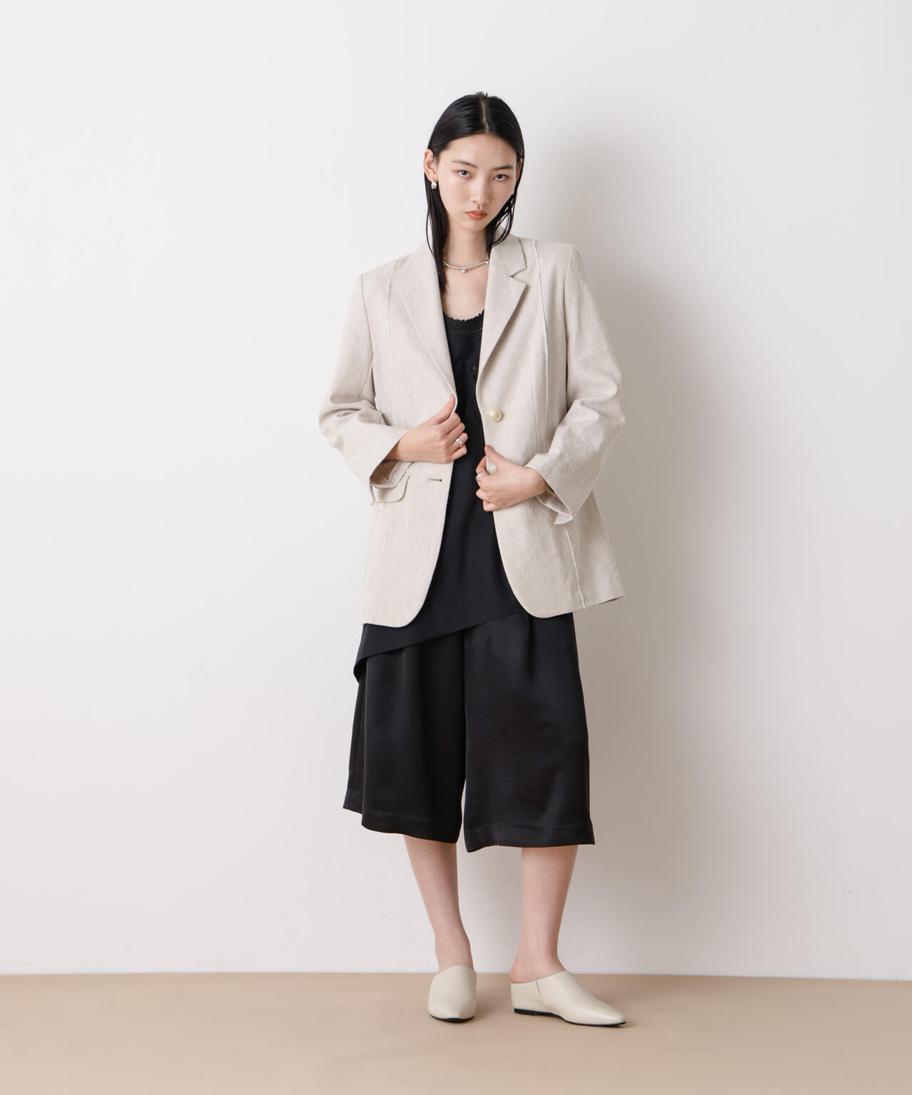 「STEVELOUR」サテンハーフパンツ(セットアップ可) 6696128301