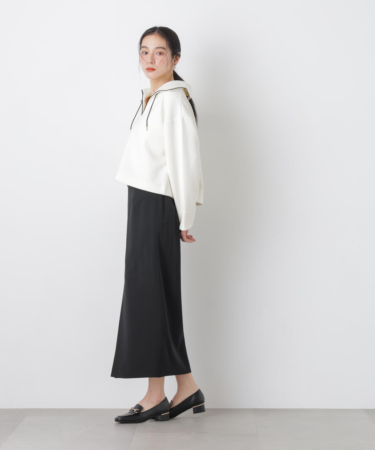 ハイツイストドライタックスリットロングスカート(セットアップ可) 6696130302