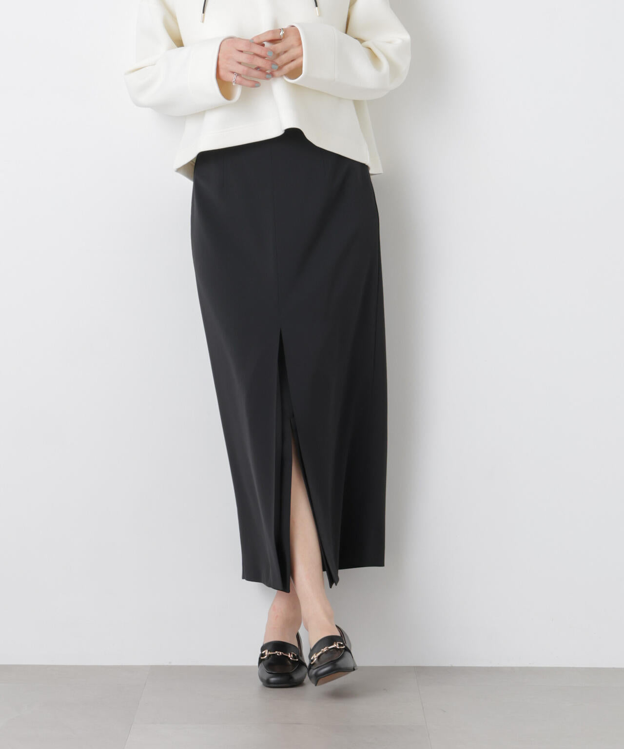 ハイツイストドライタックスリットロングスカート(セットアップ可) 6696130302