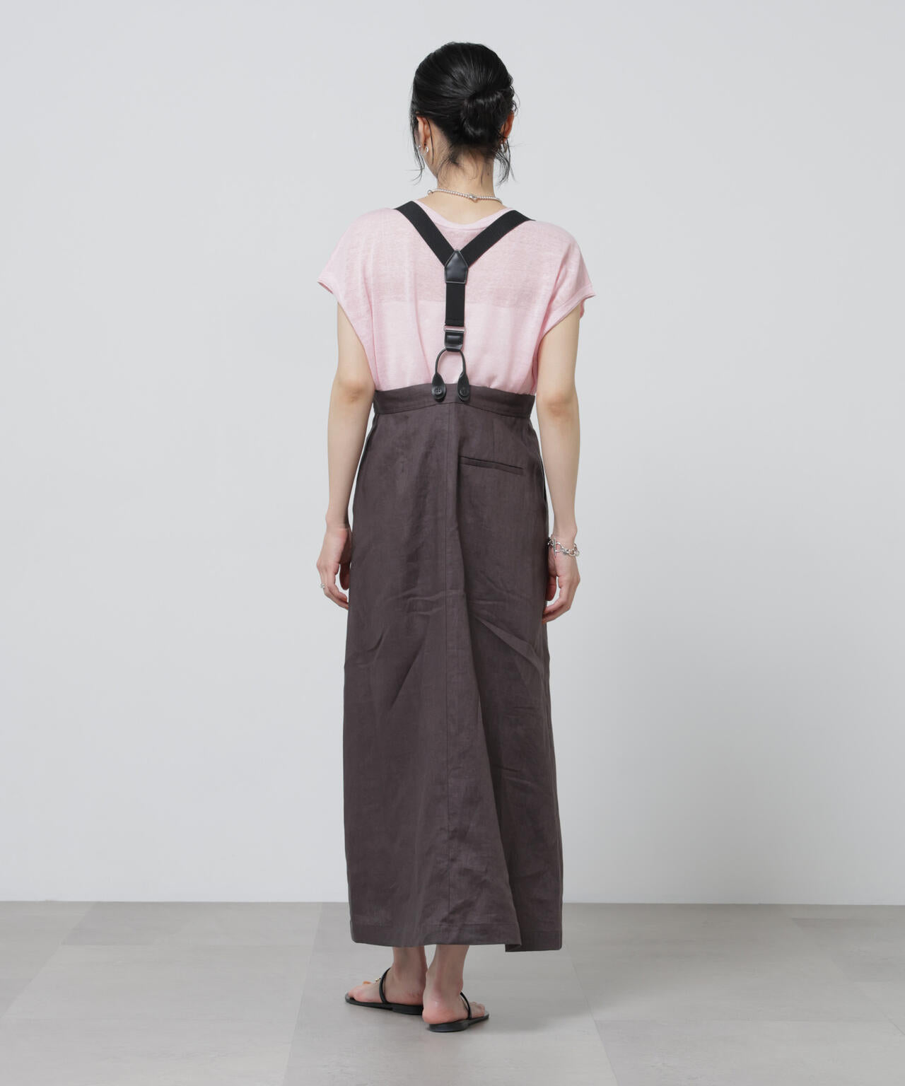 European Flax サスペンダー付きスカート(セットアップ可) 6696130304