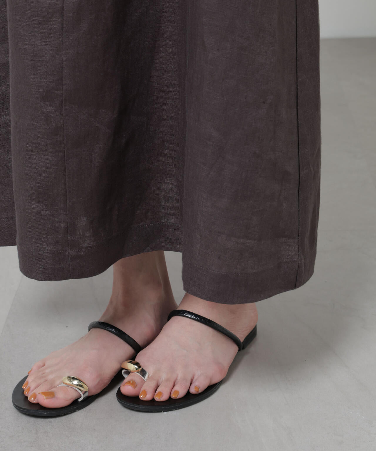 European Flax サスペンダー付きスカート(セットアップ可) 6696130304