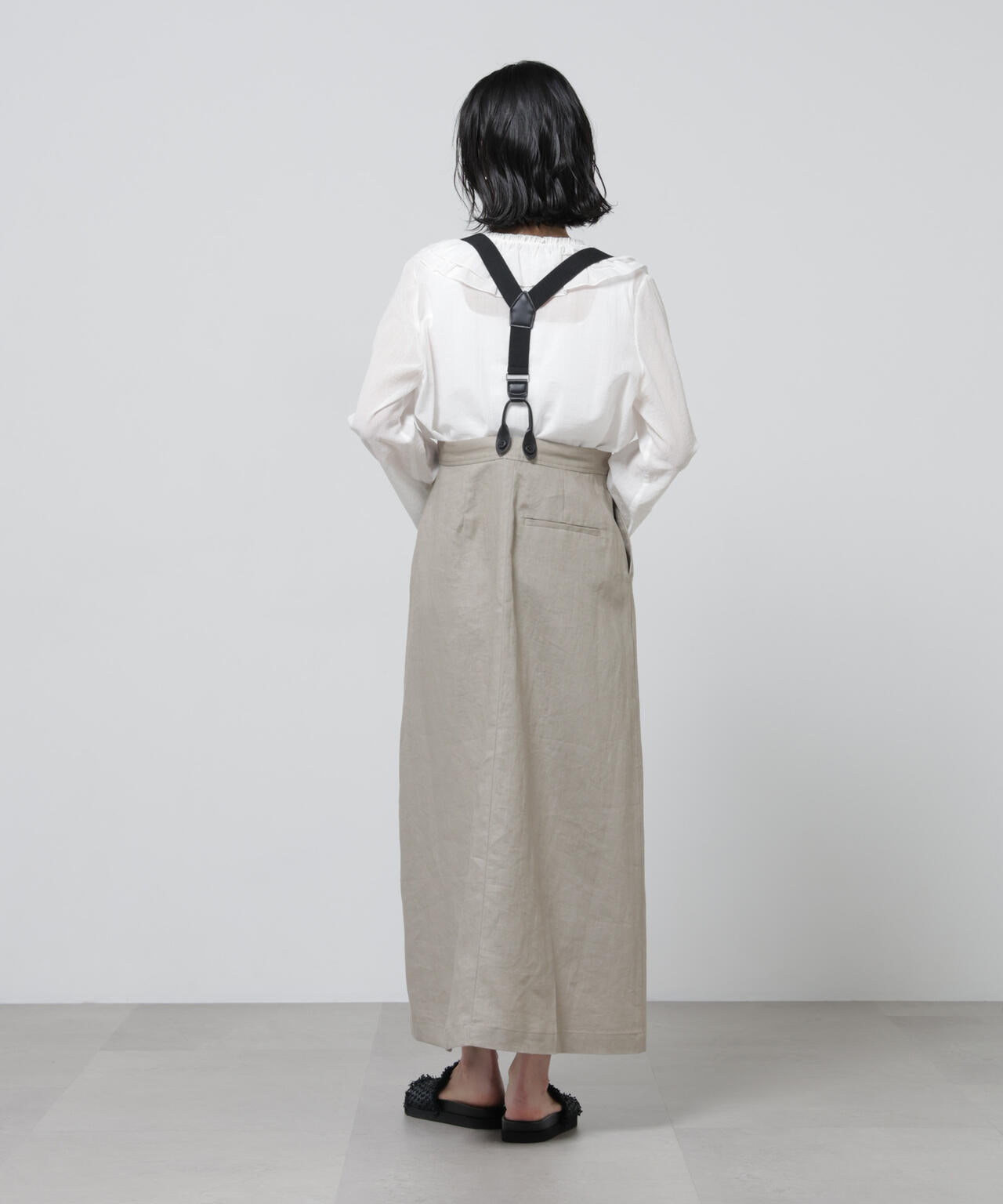 European Flax サスペンダー付きスカート(セットアップ可) 6696130304