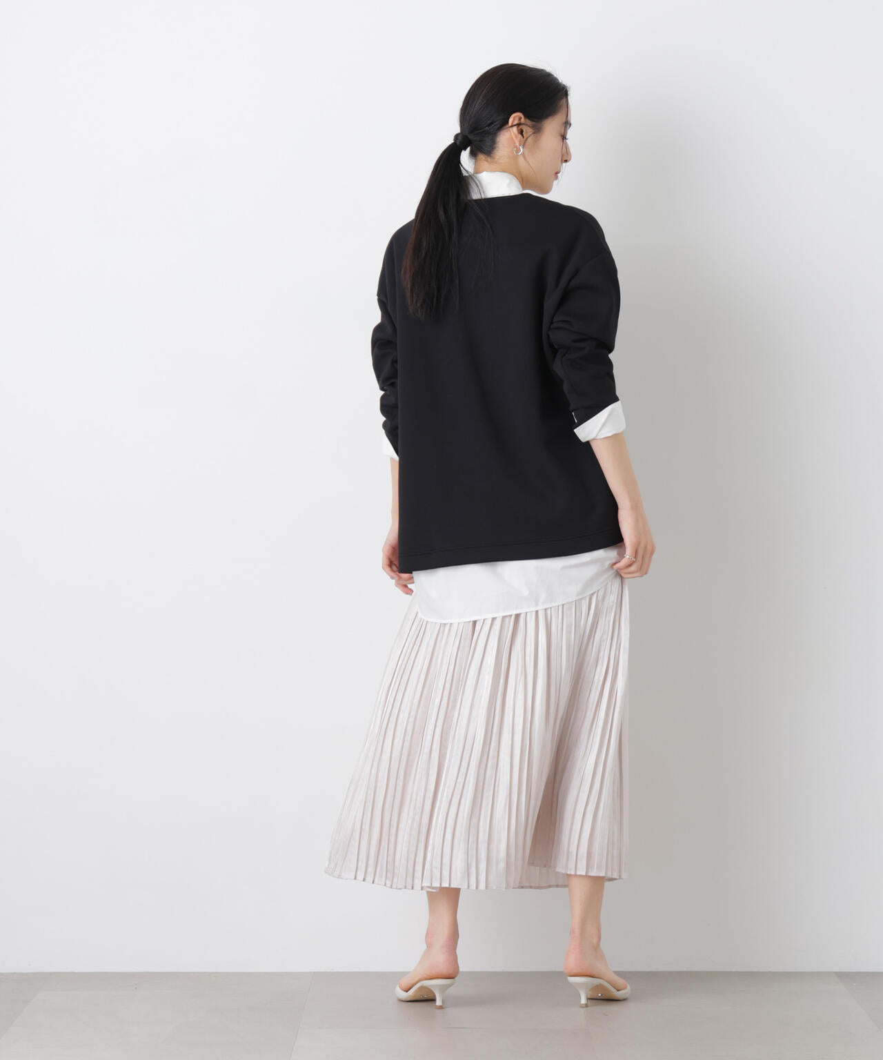 シャイニーサテンプリーツスカート 6696130311