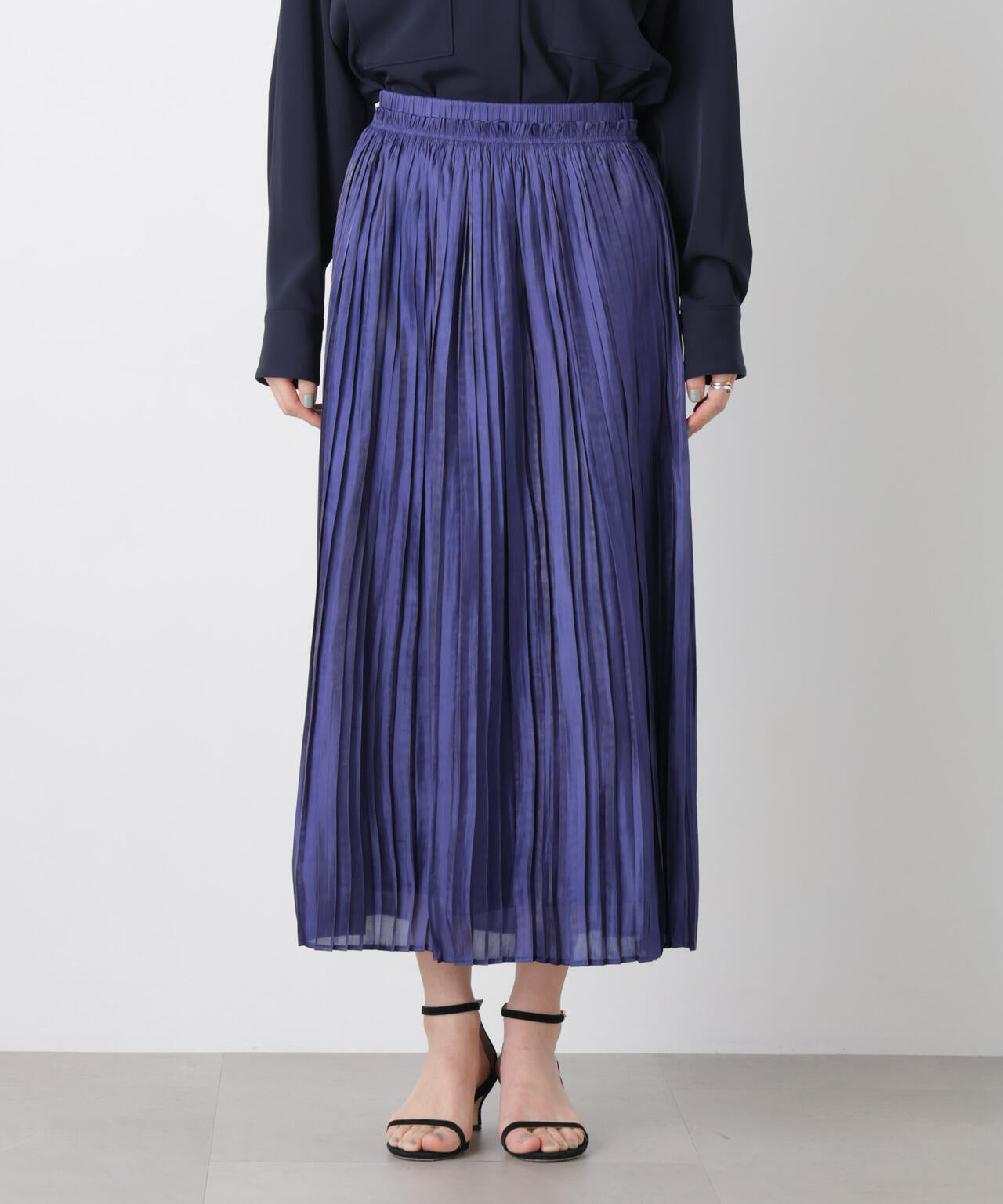 シャイニーサテンプリーツスカート 6696130311