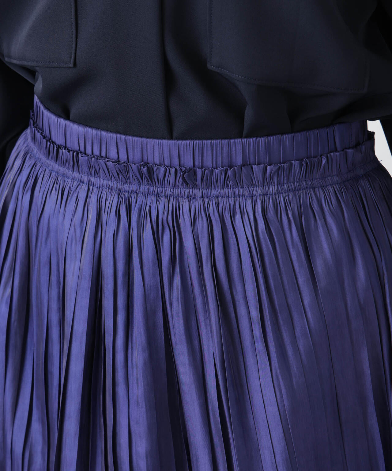 シャイニーサテンプリーツスカート 6696130311