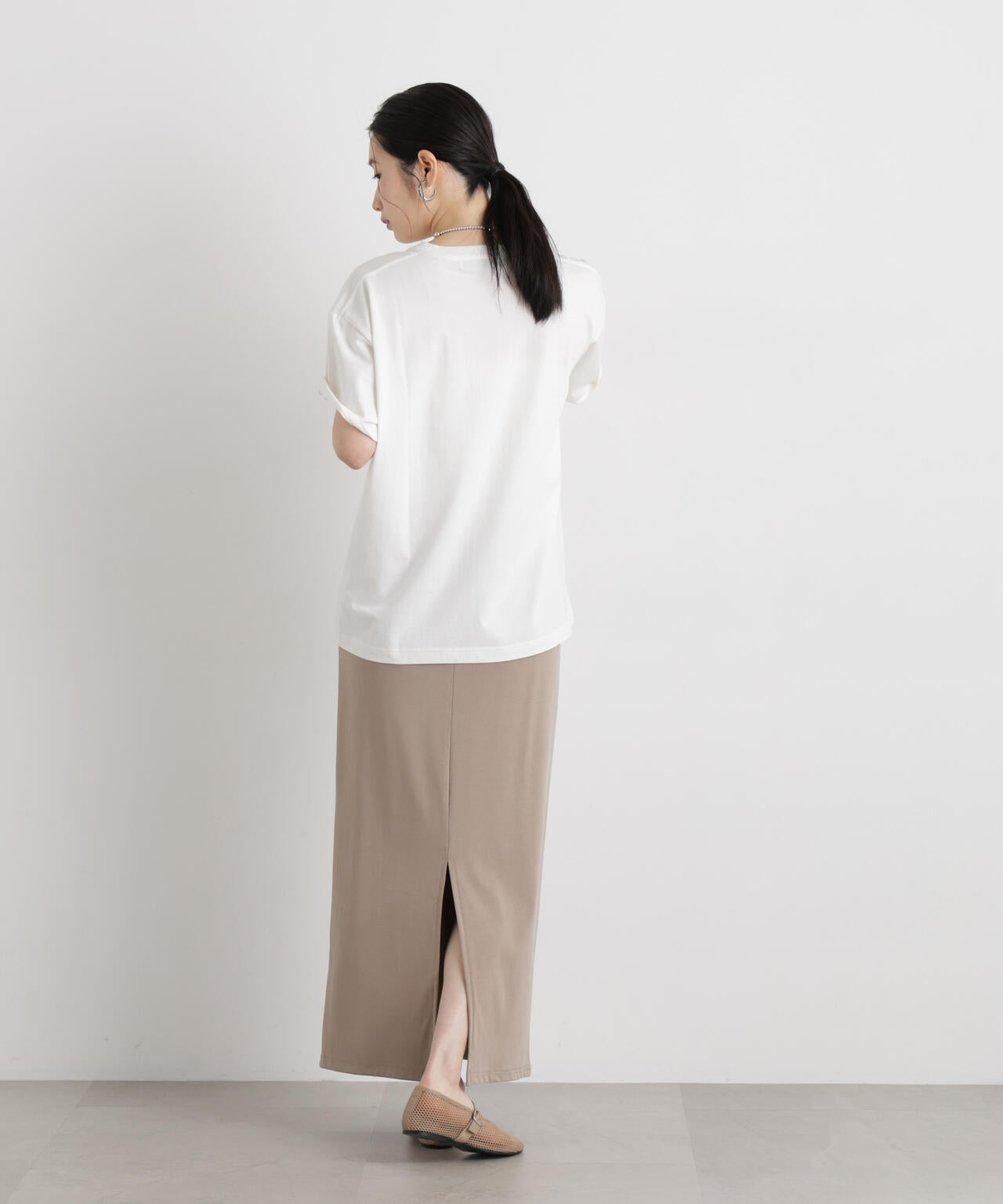 フィブリルレーヨンIラインスカート 6696130318