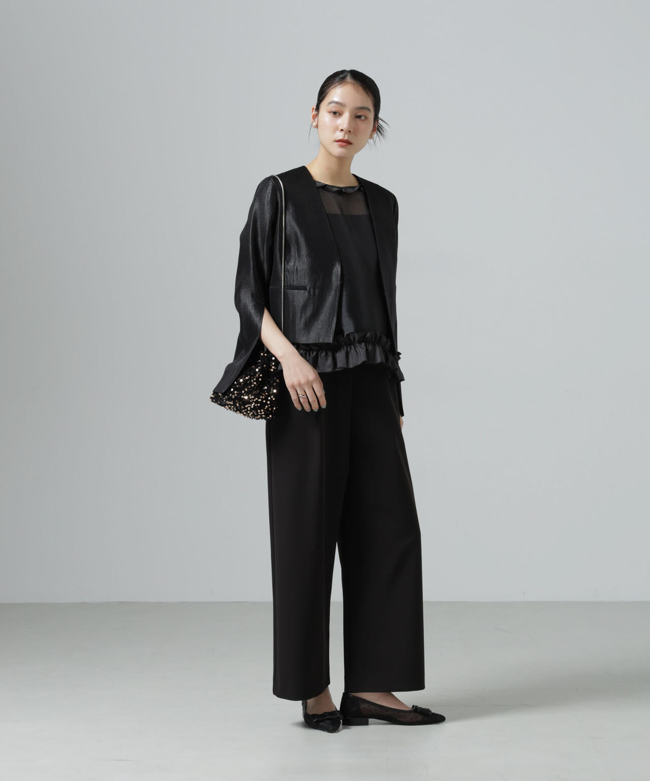 スパンコール巾着バッグ 6696132307